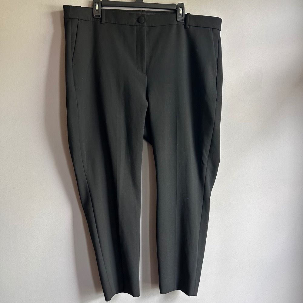 J.Crew High-Rise‎ Cameron Pant Black Bi-Stretch Slim Leg Trousers Size 20